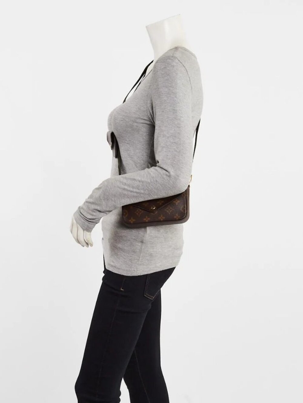 Louis Vuitton Monogram Canvas Felicie Strap And Go Bag